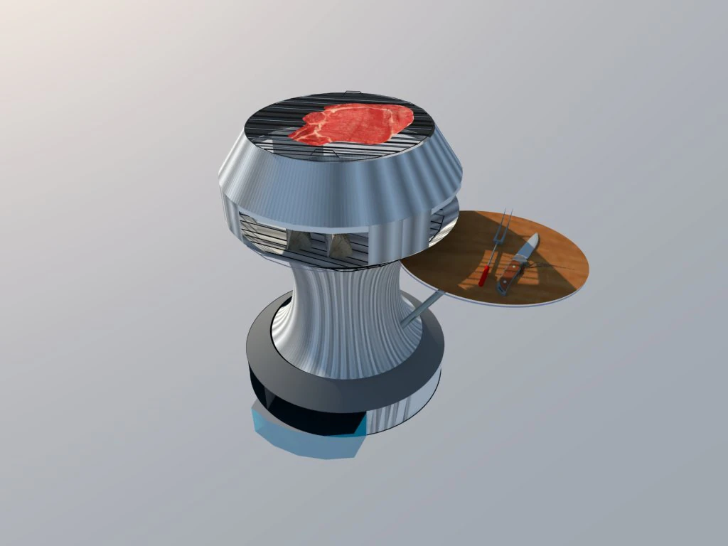 bbq portable 3D Model .c4d .max .obj .3ds .fbx .stl .blend 