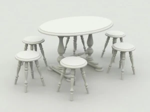 table stool 3D Model