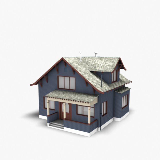 House 001 Modello 3D .c4d .max .obj .3ds .fbx .stl .blend 