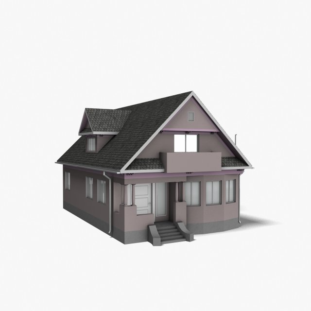 House 002 3D Модель .c4d .max .obj .3ds .fbx .stl .blend 