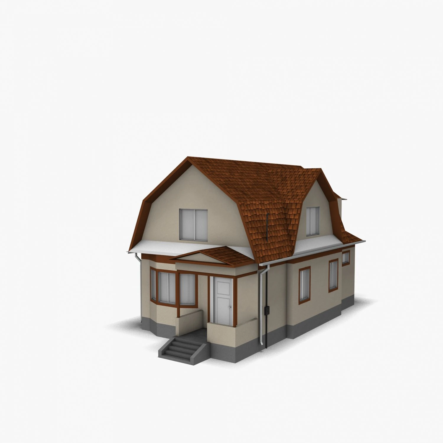 House 003 3D Model .c4d .max .obj .3ds .fbx .stl .blend