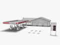Gas station 001 3D 模型