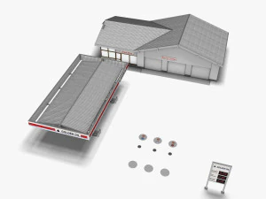 Gas station 001 3D Model