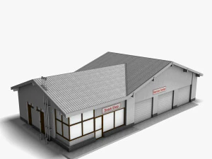Gas station 001 3D Model