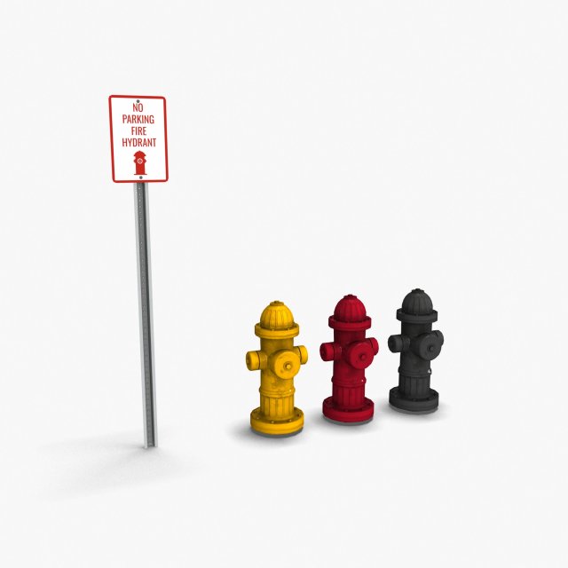 Hydrant 001 3D Model .c4d .max .obj .3ds .fbx .stl .blend 