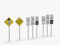 Road Signs Speed Limit Model 3D