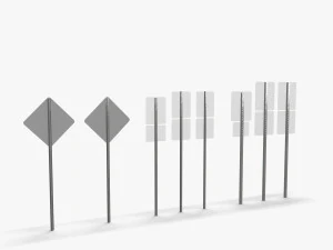 Road Signs Speed Limit 3D Model