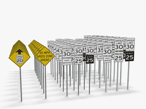 Road Signs Speed Limit 3D Model