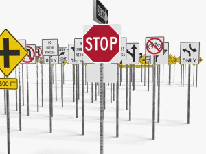 Verkeersborden Set01 3D Model