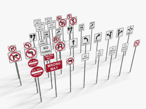 Road Signs Set01 Model 3D