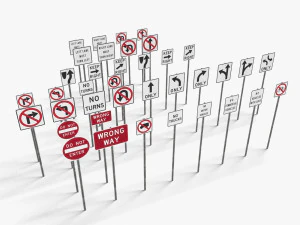 Road Signs Set01 3D Model