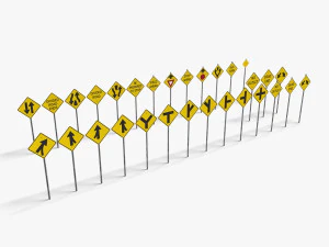 Road Signs Set01 3D Model