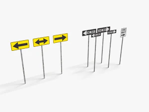 Road Signs Set01 3D Model