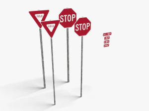 Road Signs Set01 3D Model
