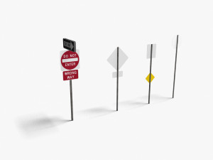 Road Signs Set01 Model 3D