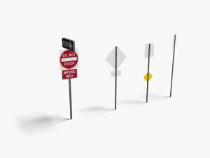 Road Signs Set01 3D Model
