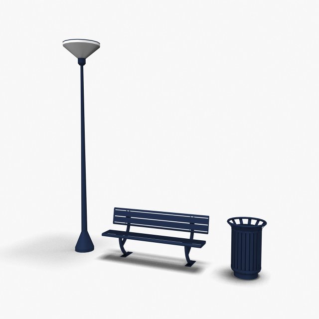 ParkSet 02 Modello 3D .c4d .max .obj .3ds .fbx .stl .blend 