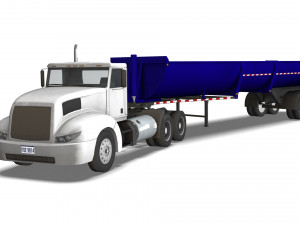 Truck001 DumpTrailer Modelo 3D