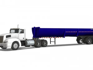 Truck001 DumpTrailer 3D Model