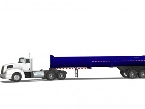 Truck001 DumpTrailer Modello 3D