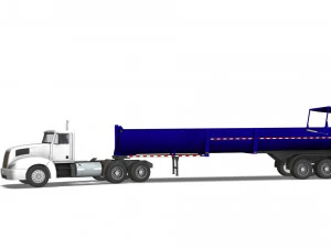 Truck001 DumpTrailer 3D Model
