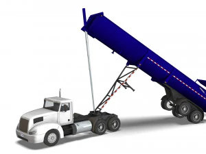 Truck001 DumpTrailer 3D Model