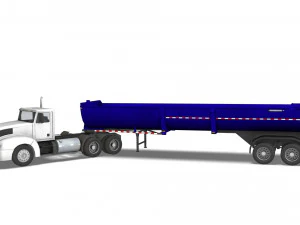 Truck001 DumpTrailer 3D Model