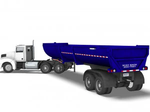 Truck001 DumpTrailer 3D Model