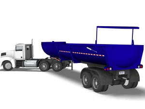 Truck001 DumpTrailer 3D Model