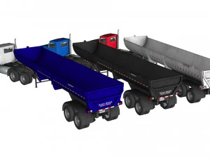 Truck001 DumpTrailer 3D Model
