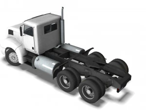 Truck001 DumpTrailer 3D Model