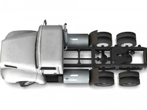 Truck001 DumpTrailer 3D Model