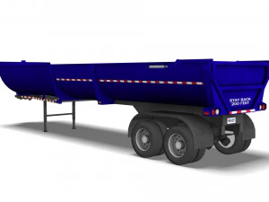 Truck001 DumpTrailer 3D Model