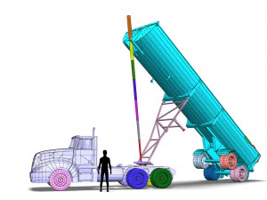 Truck001 DumpTrailer 3D Model