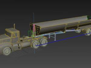 Truck001 DumpTrailer 3D Model