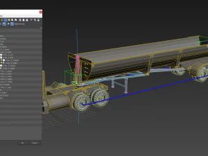 Truck001 DumpTrailer 3D Model