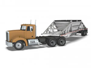 Truck002 DumpTrailer 3D Model
