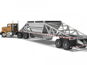 Truck002 DumpTrailer 3D Model