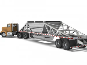 Truck002 DumpTrailer 3D Model