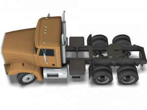 Truck002 DumpTrailer 3D Model
