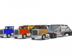 Truck002 DumpTrailer 3D Model