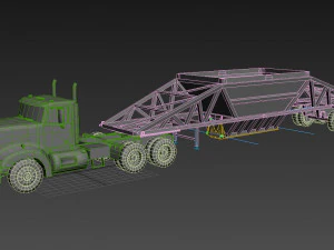 Truck002 DumpTrailer 3D Model
