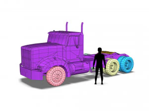 Truck002 DumpTrailer 3D Model