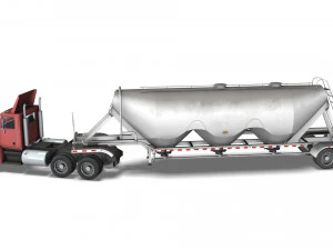 Truck003 DryBulk Trailer 3D Model