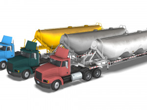 Truck003 DryBulk Trailer 3D Модель