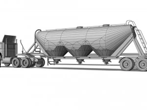 Truck003 DryBulk Trailer 3D Model