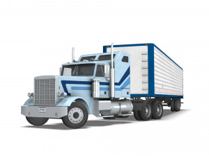 Truck004 DryVan Trailer 3D मॉडल