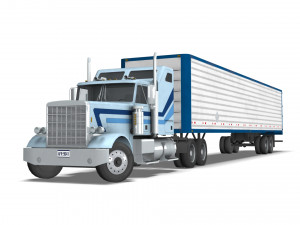 Truck004 DryVan Trailer 3D मॉडल