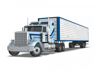 Truck004 DryVan Trailer 3D Model