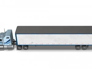 Truck004 DryVan Trailer 3D Model
